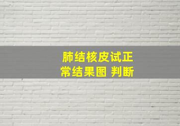 肺结核皮试正常结果图 判断